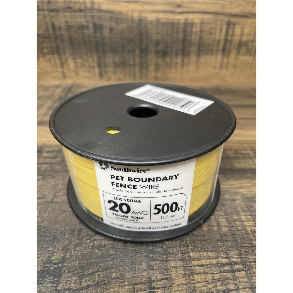 Southwire Pet Boundary Fence Wire 20 AWG Yellow Solid Low Voltage 500ft